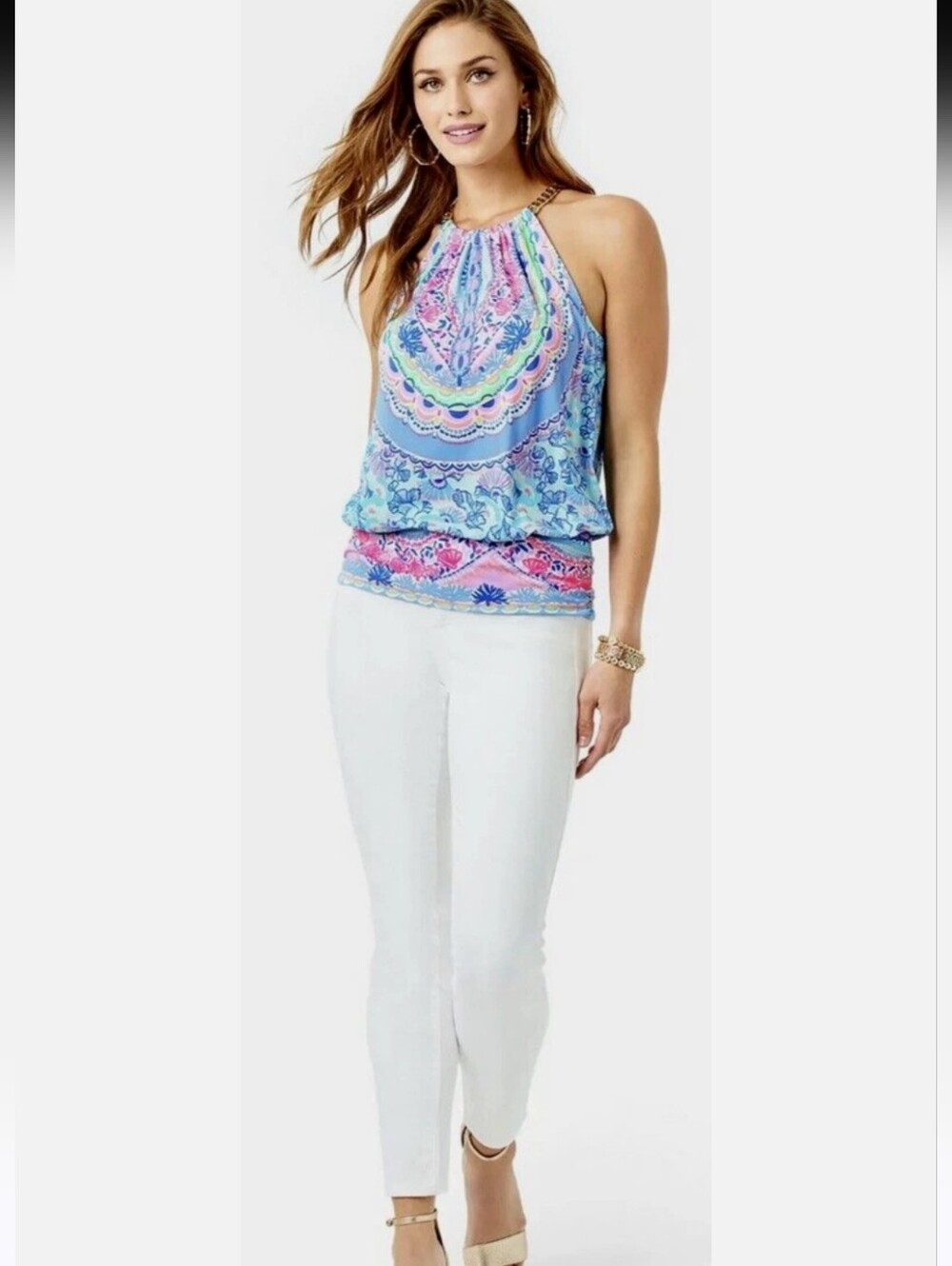 Lilly Pulitzer Bowen Halter Top - Picture 3 of 9